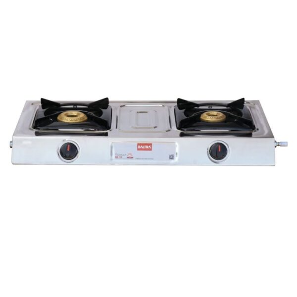 Baltra Gas Stove | Automatic Ignition System for Convenient and Safe Operation | 2 Burner Cooktop | Flavour BGS 114