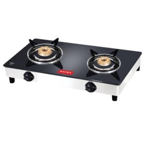 Baltra Nexa2 2 Burner Gas Stove BGS 147 Baltra Gas Stove | Tempered Glass with Heat Shield | Stainless Steel Body | 2 Burner Glass Cooktop | Nexa BGS 147