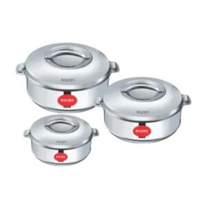 Baltra Casserole | Durable Food-Grade Stainless Steel Interior and Exterior | 3 Pcs Set Casserole | Royal BSC 212